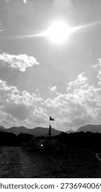 The flag with the big sun