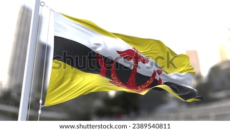 Flag of Brunei. National symbols of Brunei.