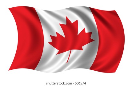 Flag Of Canada - Waving In The Wind