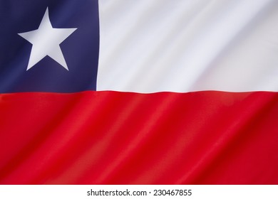 Flag of Chile - adopted on 18th October 1817. The Chilean flag is also known in Spanish as La Estrella Solitaria  
