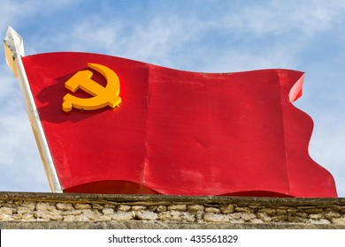 Flag Of The Chinese Communist Party, Made Up Of A Steel Plate.