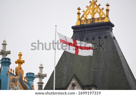 The flag of the City of London is based on the design of the flag of England, which displays the Cross of Saint George on a white background	