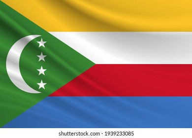 Flag of Comoros Fabric texture of the flag of Comoros.