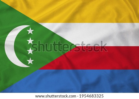Flag of Comoros with texture