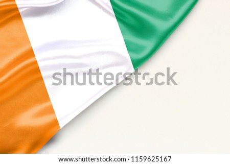 Flag of Cote D'vivar: white background and place for text