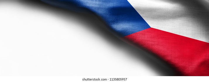 Flag of the Czech Republic on white background - Powered by Shutterstock