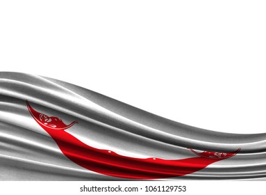 flag of Easter Island Rapa Nui isolated on white background with place for your text.