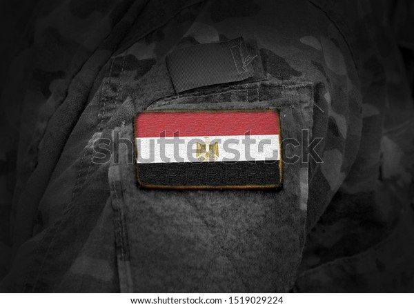 Flag Egypt On Military Uniform Army Stock Photo 1519029224 | Shutterstock