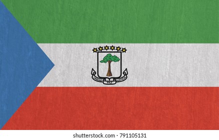 Flag EquatorialGuinea Wood