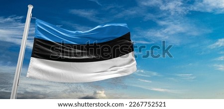 Flag of Estonia When the Estonian flag is displayed vertically, it should be so that the blue appears on the left of the flag when viewed by an observer 2023 Estonian parliamentary election
