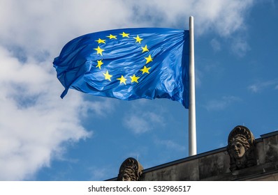 The flag of European Union in Berlin