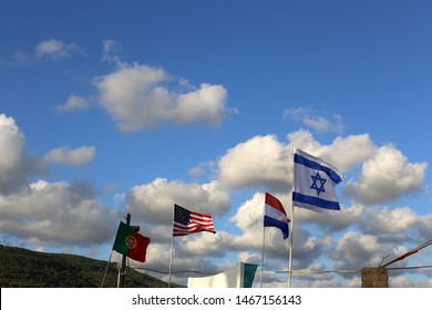 flag fluttering in the wind