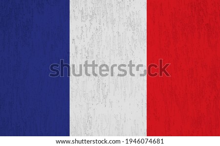 Flag of France painted onto a wall