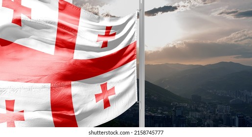 flag-georgia-one-national-symbols-georgia-stock-photo-2158745777