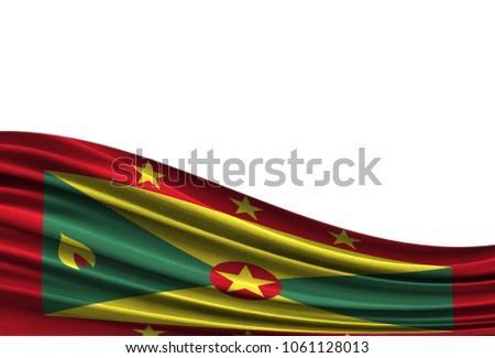 flag of Grenada isolated on white background with place for your text.