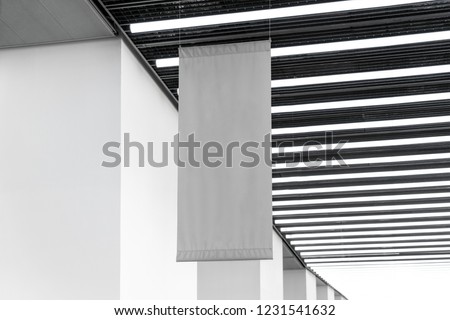 Flag hanging from the ceiling