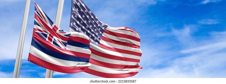 The flag of Hawaii, in addition to the current state design, previously had been used by the kingdom, protectorate, republic, and territory of Hawaii. It is the only U.S. state flag to include a forei - Powered by Shutterstock