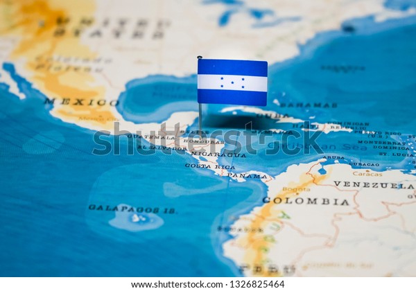 Flag Honduras World Map Stock Photo Edit Now 1326825464