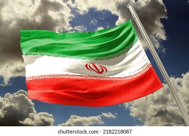 The Flag Of Iran Islamic Republic Of Iran Illustration