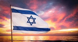 
Flag Of Israel In The Wind Against The Background Of The Sea And Sky November 2, 2023 Tel Aviv Israel