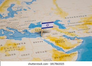 The Flag Of Israel In The World Map