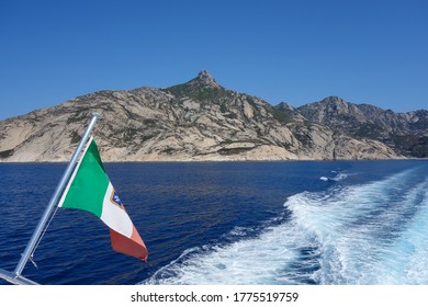 Flag Of Italian Maritime Republics On A Boat