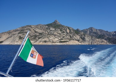 Flag Of Italian Maritime Republics On A Boat