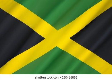 Flag of Jamaica - adopted on 6th August 1962, the original Jamaican Independence Day, the country having gained independence from the British-protected Federation of the West Indies. 