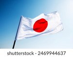 Flag of Japan waving in the wind