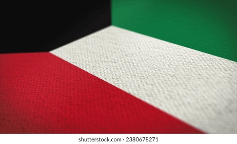 Flag of Kuwait. Kuwaiti flag of background. flag symbols of Kuwait.