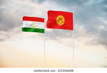 Flag Kyrgyzstan  Vs Tajikistan Shooting Border