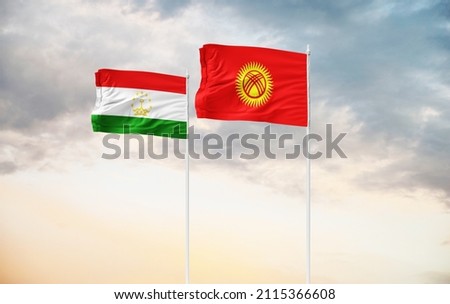 flag Kyrgyzstan  vs Tajikistan shooting border