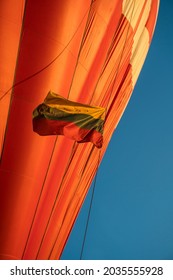 Flag Of Lithuania Waving In A Hot Air Balloon