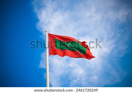 flag of Maldives in Male