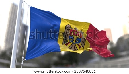 Flag of Moldova. National symbols of Moldova.