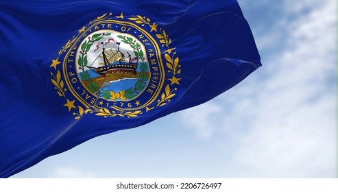 Flag New Hampshire State Flag Waving Stock Photo 2206726497 | Shutterstock