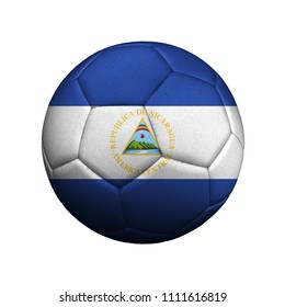 The flag of Nicaragua is depicted on a soccer ball - Powered by Shutterstock