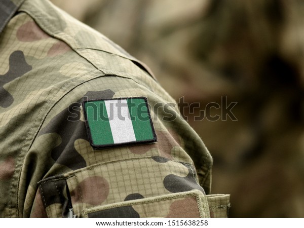 Flag Nigeria On Military Uniform Army Stock Photo 1515638258 | Shutterstock