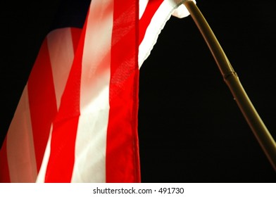 flag at night