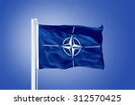 The flag of the North Atlantic Treaty Organization NATO.