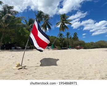 Flag On Tamarindo Beach Costa Rica 