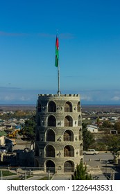 Flag on the tower.
