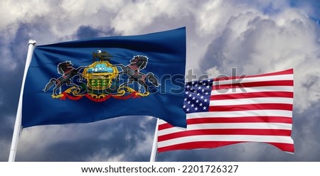 Flag of Pennsylvania state united states of america