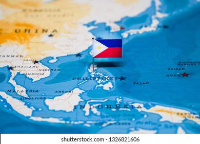 Flag Philippines World Map Stock Photo 1326821606 | Shutterstock