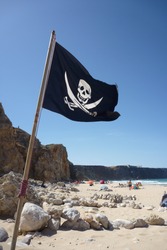 Flag Of A Pirate Skull And Crossbones - Pirates Flag