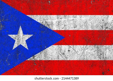 Flag Puerto Rico On Damaged Old Stock Photo 2144471389 | Shutterstock