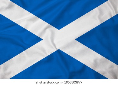 Flag of Scotland with texture