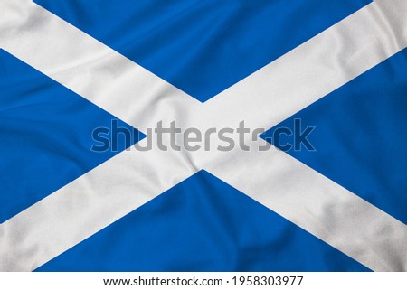 Flag of Scotland with texture