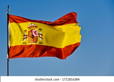 flag of Spain moved by the wind - Shutterstock ID 1711816384
