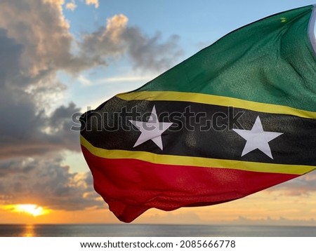 The Flag of St. Kitts.
